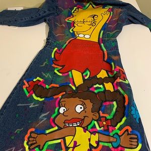 Custom Hand Painted Denim Jean Duster